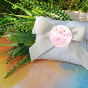 Tag Segnaposto Fiori Rosa (20pz)